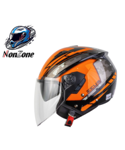 Nón Zeus 205 Gloss Black AQ1 Orange